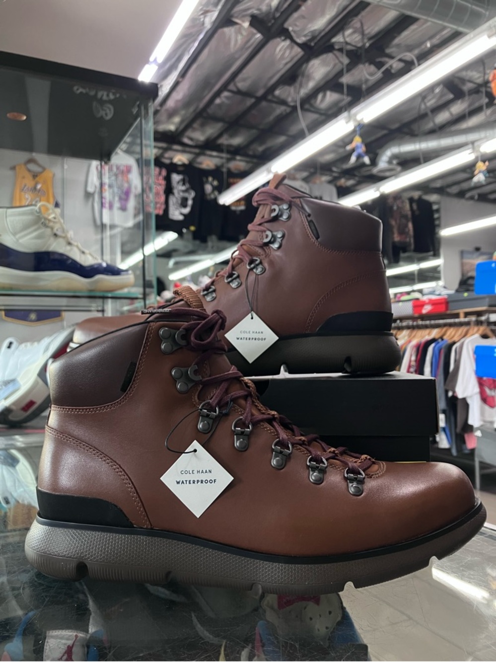 Cole Haan ZG Omni Hiker Waterproof Boot Brown Size 10